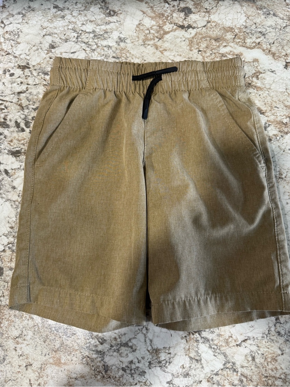 Nautica Khaki Elastic Waist Drawstring Shorts